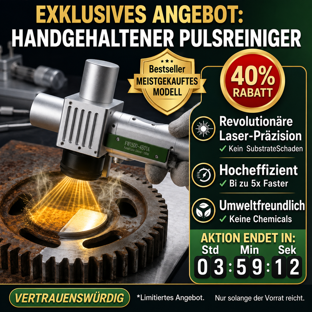 Handgehaltene Pulsenreinigung FWH50-P30A：Unterstützt 11 Reinigungsprogramme und ermöglicht einfaches Umschalten zwischen verschiedenen Prozessen.