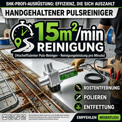 Handgehaltene Pulsenreinigung FWH50-P30A：Unterstützt 11 Reinigungsprogramme und ermöglicht einfaches Umschalten zwischen verschiedenen Prozessen.