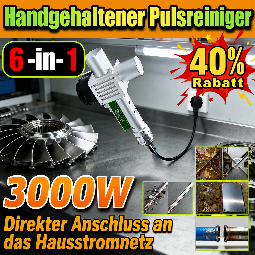 Handgehaltene Pulsenreinigung FWH50-P30A：Unterstützt 11 Reinigungsprogramme und ermöglicht einfaches Umschalten zwischen verschiedenen Prozessen.